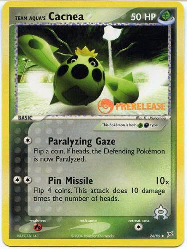 Team Aqua's Cacnea - 24/95 (Prerelease) card image