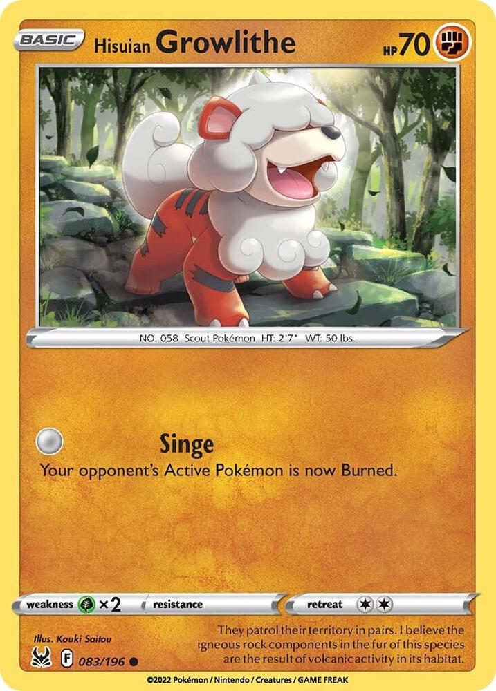 Hisuian Growlithe card image