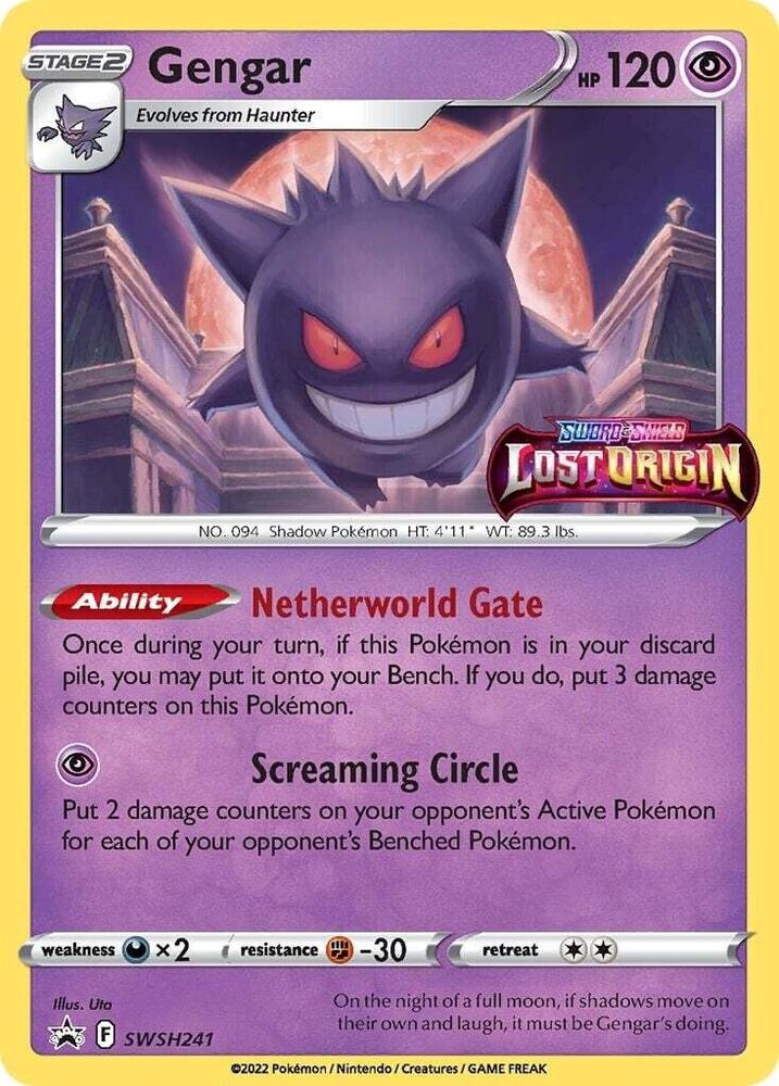 Gengar - SWSH241 (Prerelease) card image