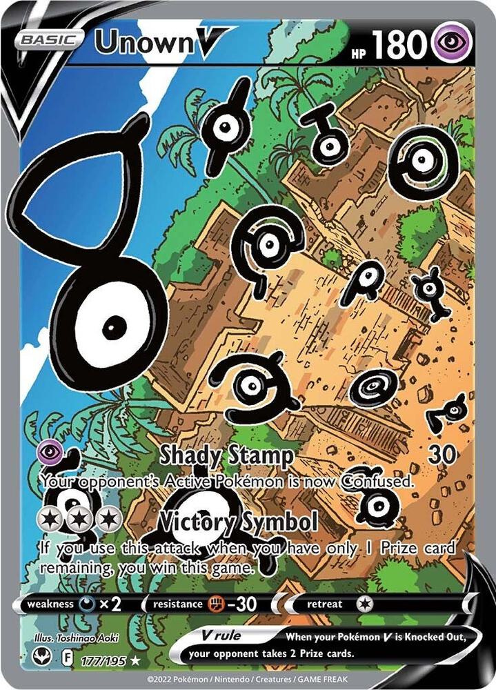 Unown V (Alternate Full Art) card image