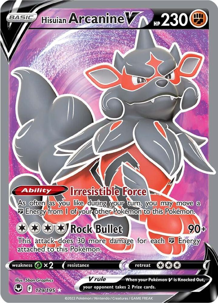 Hisuian Arcanine V (Full Art) card image