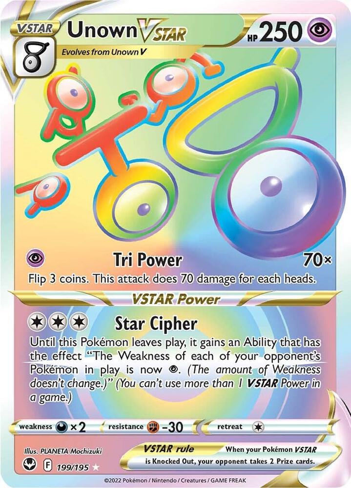 Unown VSTAR (Secret) card image