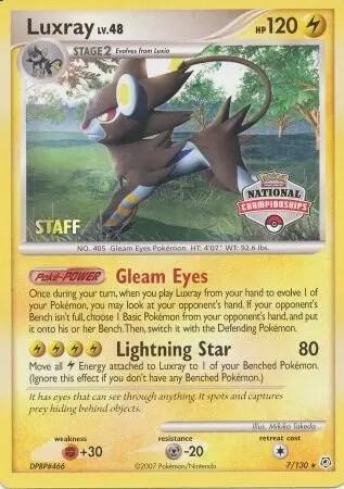 Luxray - 7/130 (National Championships) [Staff] card image