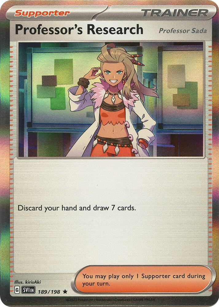 Professor's Research [Professor Sada] - 189/198 card image