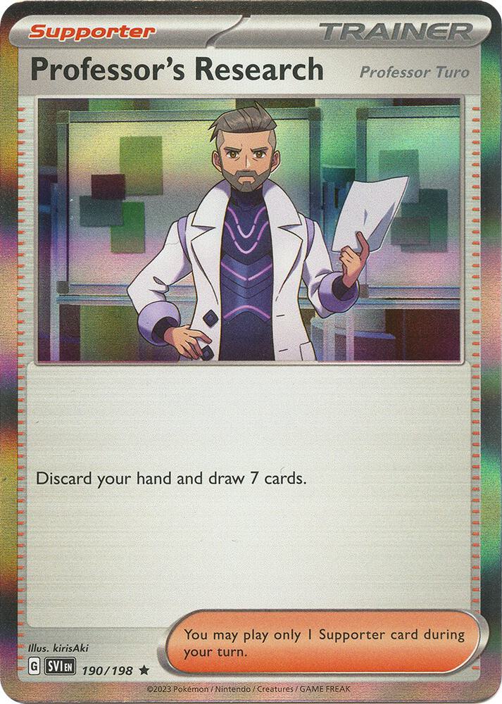 Professor's Research [Professor Turo] - 190/198 card image
