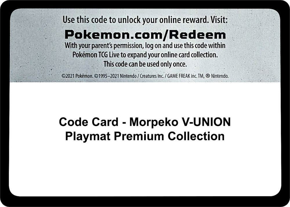 Code Card - Morpeko V-UNION Playmat Premium Collection card image