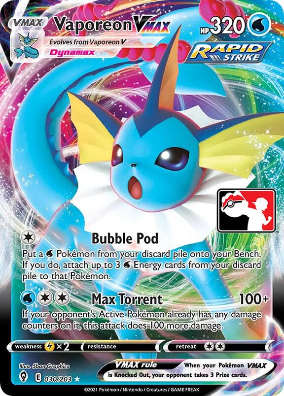 Vaporeon VMAX - 030/203 card image