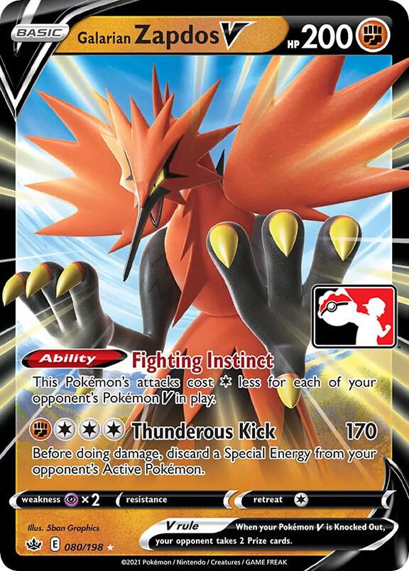 Galarian Zapdos V - 080/198 card image