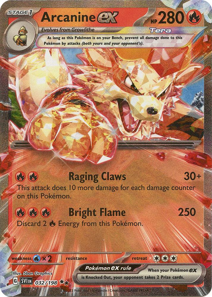 Arcanine ex - 032/198 card image