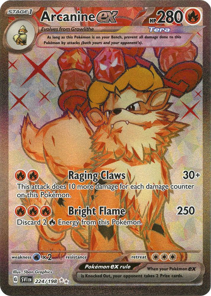 Arcanine ex - 224/198 card image
