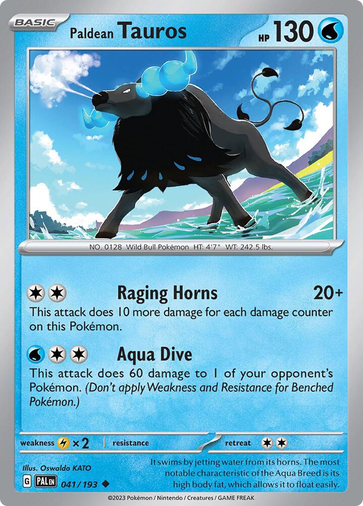 Paldean Tauros - 041/193 card image