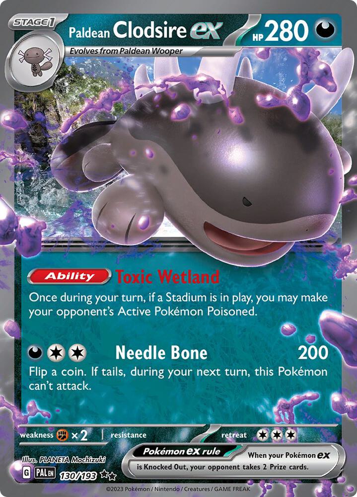 Paldean Clodsire ex card image