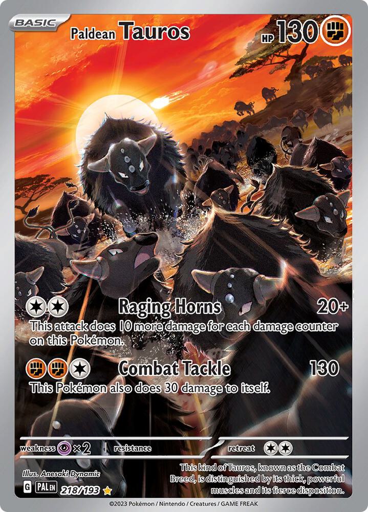 Paldean Tauros - 218/193 card image