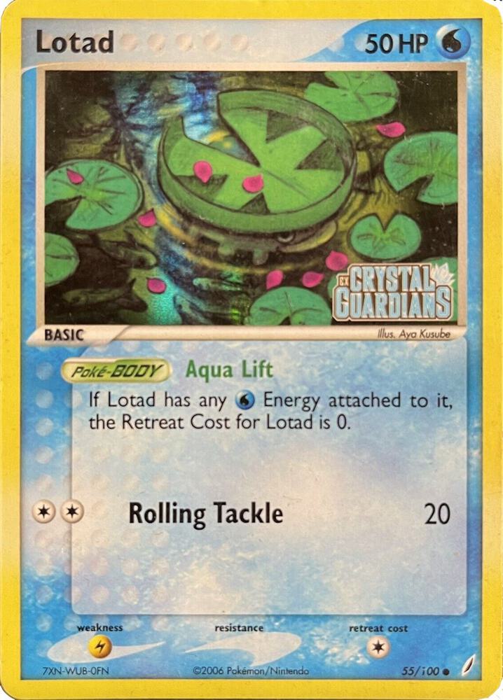 Lotad - 055/100 (EX Crystal Guardians Reverse Holofoil) card image