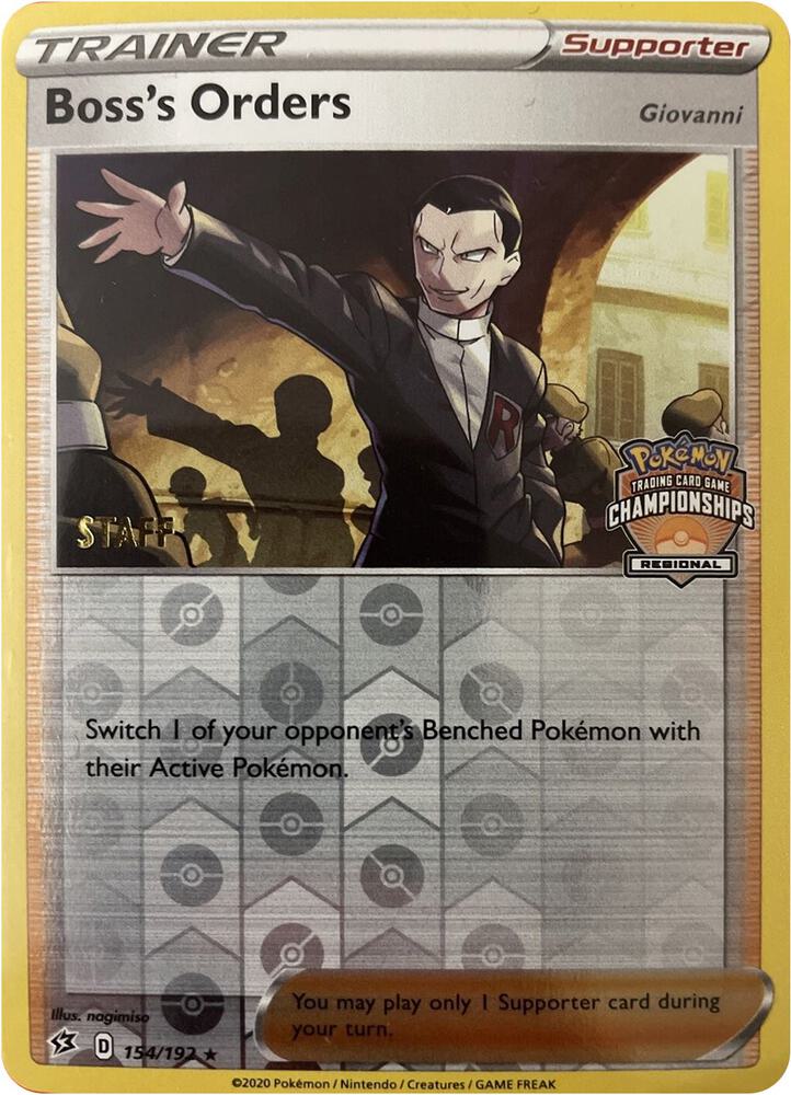 Boss's Orders - 154/192 (Regional Championships) [Staff] card image