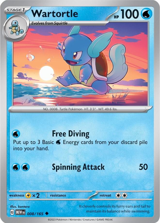 Wartortle - 008/165 card image