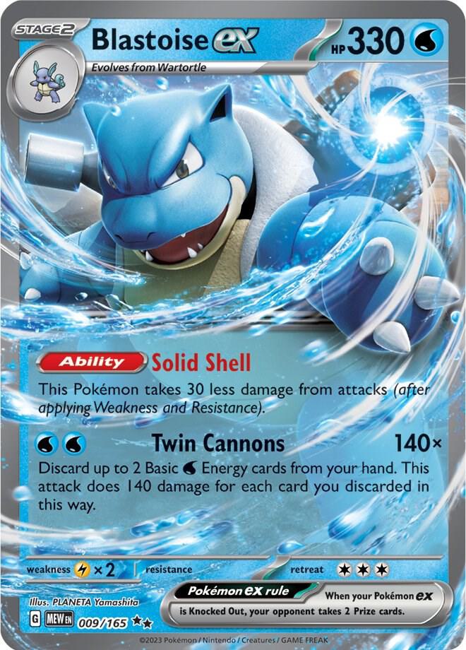 Blastoise ex - 009/165 card image