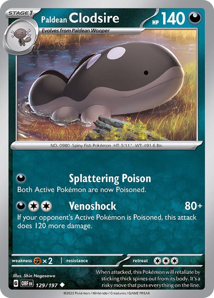 Paldean Clodsire - 129/197 card image
