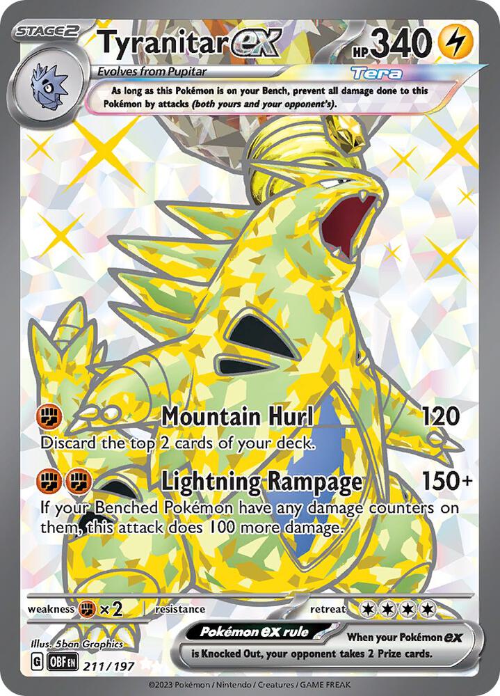 Tyranitar ex - 211/197 card image