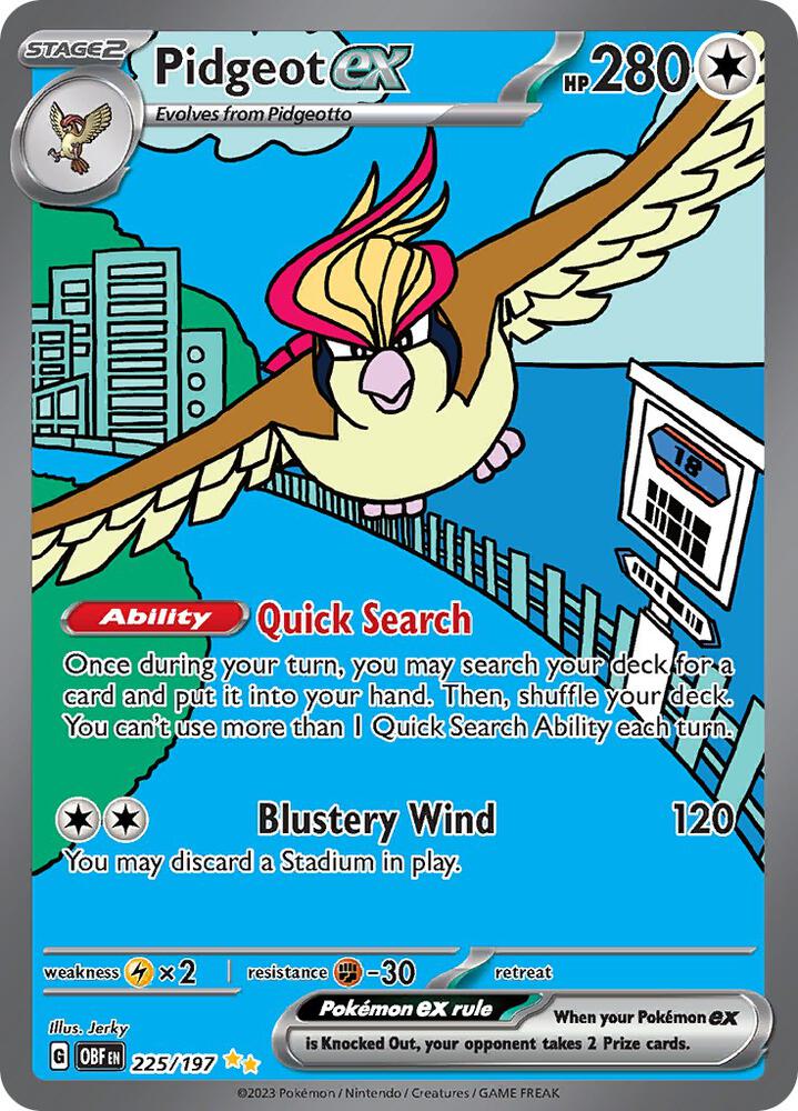 Pidgeot ex - 225/197 card image