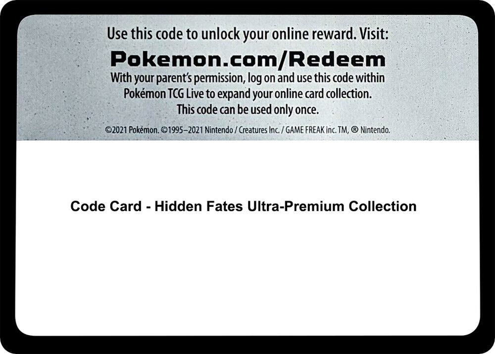 Code Card - Hidden Fates Ultra-Premium Collection card image