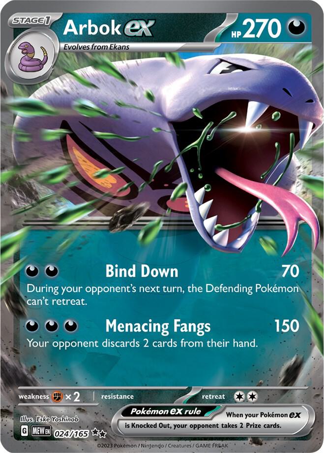Arbok ex - 024/165 card image