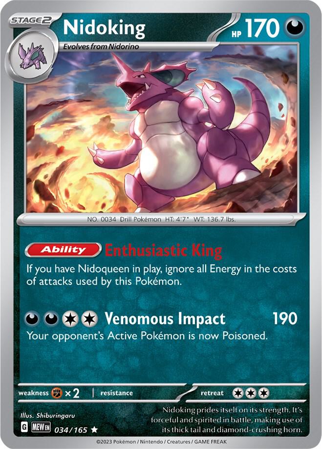 Nidoking - 034/165 card image