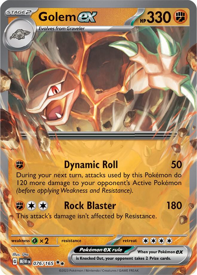 Golem ex - 076/165 card image