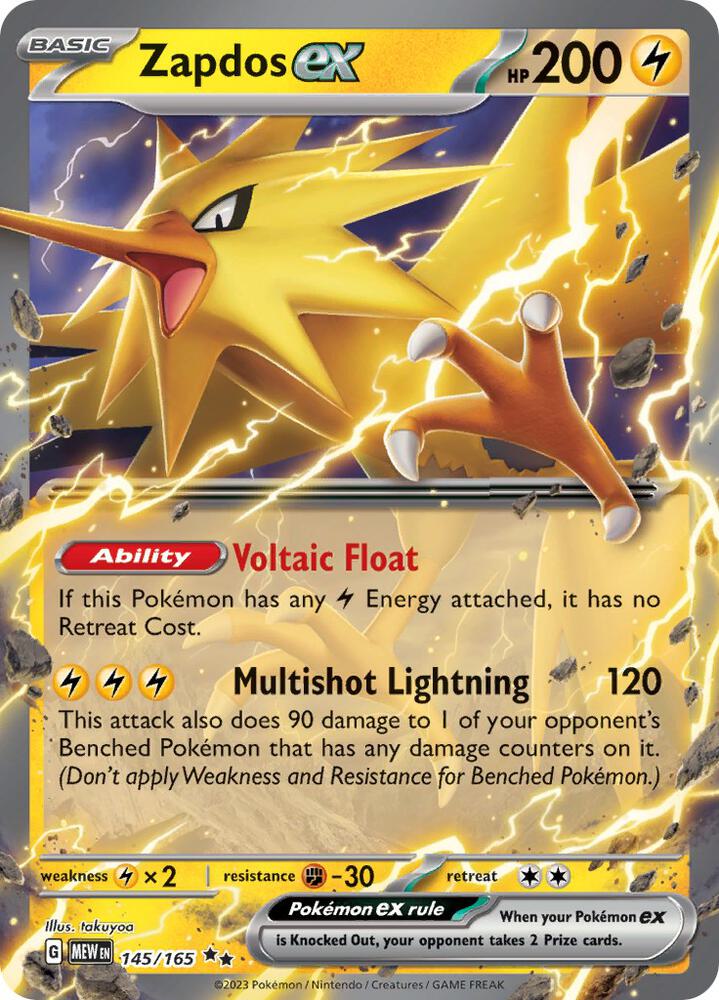 Zapdos ex - 145/165 card image