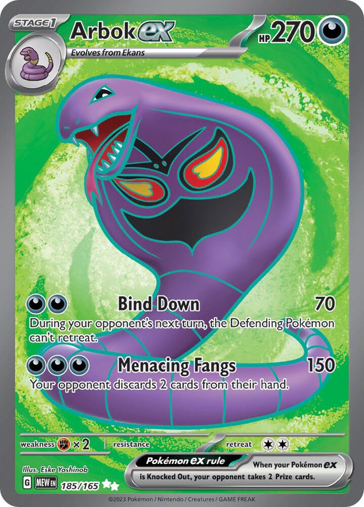 Arbok ex - 185/165 card image