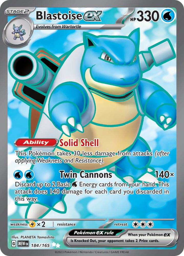 Blastoise ex - 184/165 card image