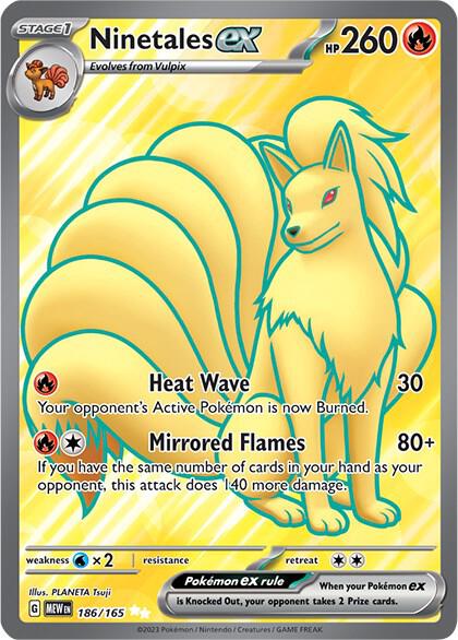 Ninetales ex - 186/165 card image