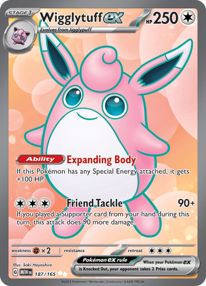 Wigglytuff ex - 187/165 card image