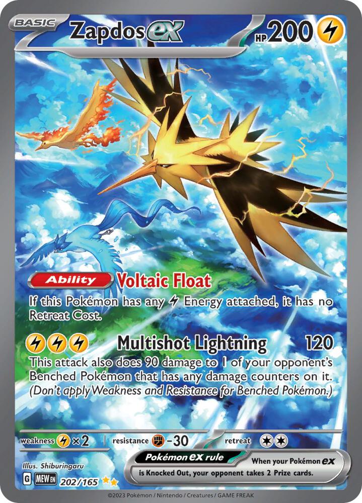 Zapdos ex - 202/165 card image