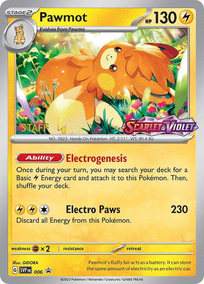 Pawmot - 006 (Prerelease) [Staff] card image