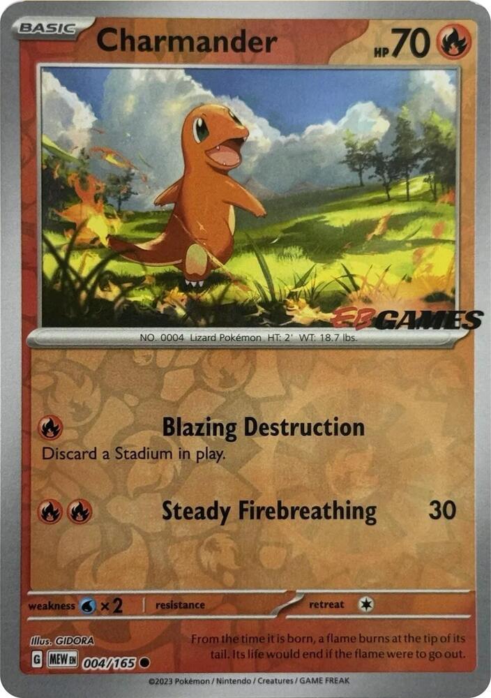 Charmander - 004/165 (EBGames Exclusive) card image