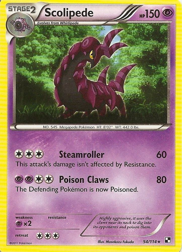 Scolipede - 54/114 (Cracked Ice Holo) card image