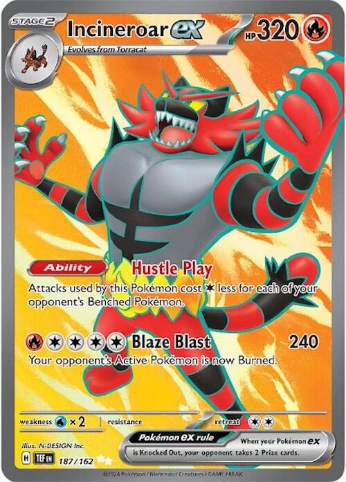 Incineroar ex - 187/162 card image