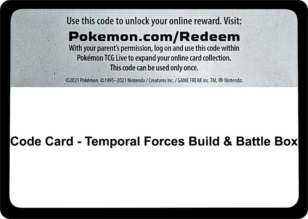 Code Card - Temporal Forces Build & Battle Box card image