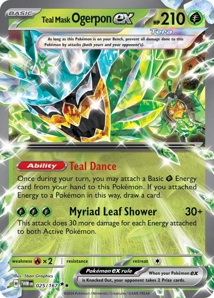 Teal Mask Ogerpon ex - 025/167 card image