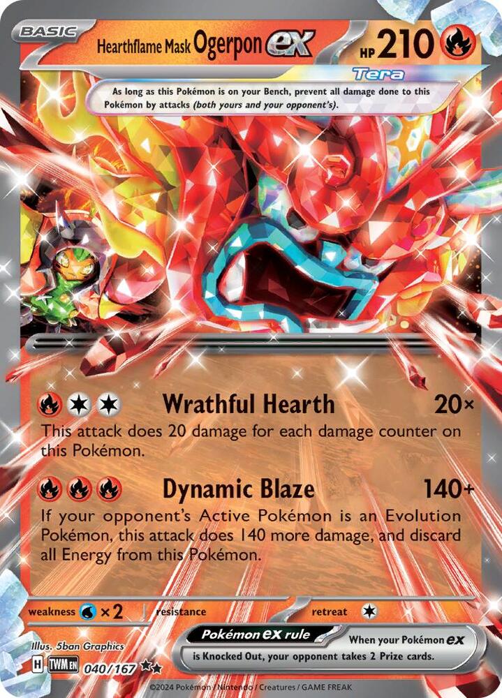 Hearthflame Mask Ogerpon ex - 040/167 card image