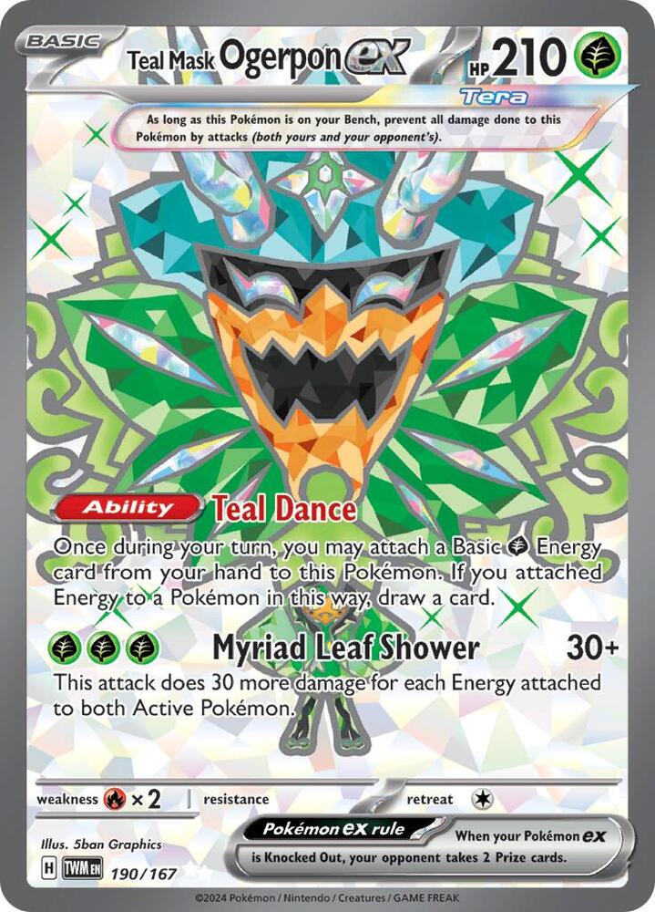 Teal Mask Ogerpon ex - 190/167 card image