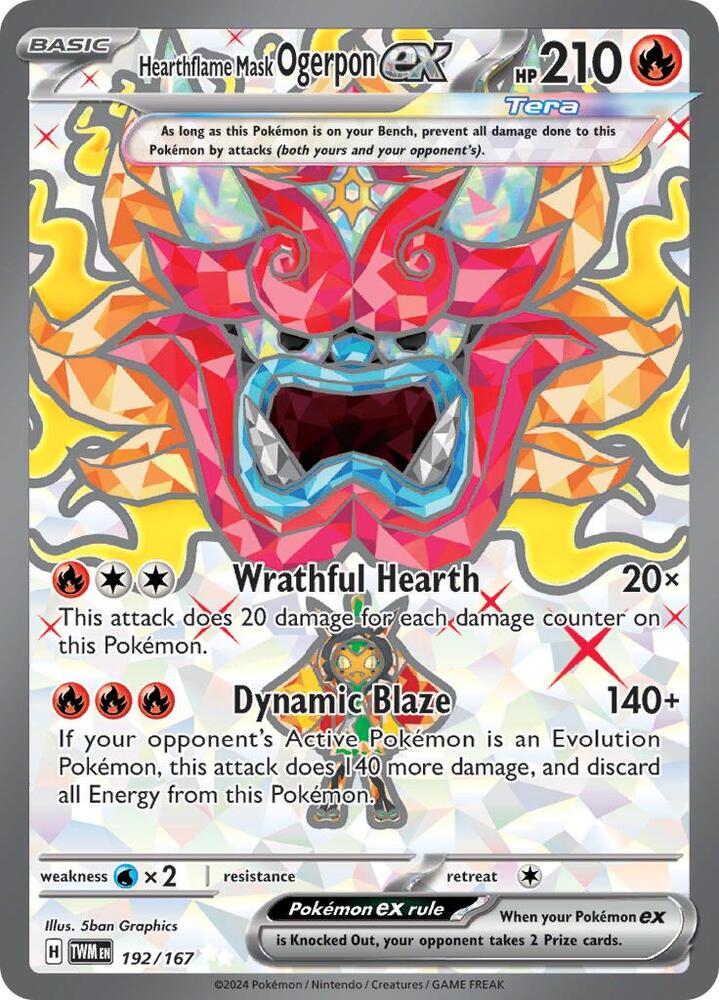Hearthflame Mask Ogerpon ex - 192/167 card image