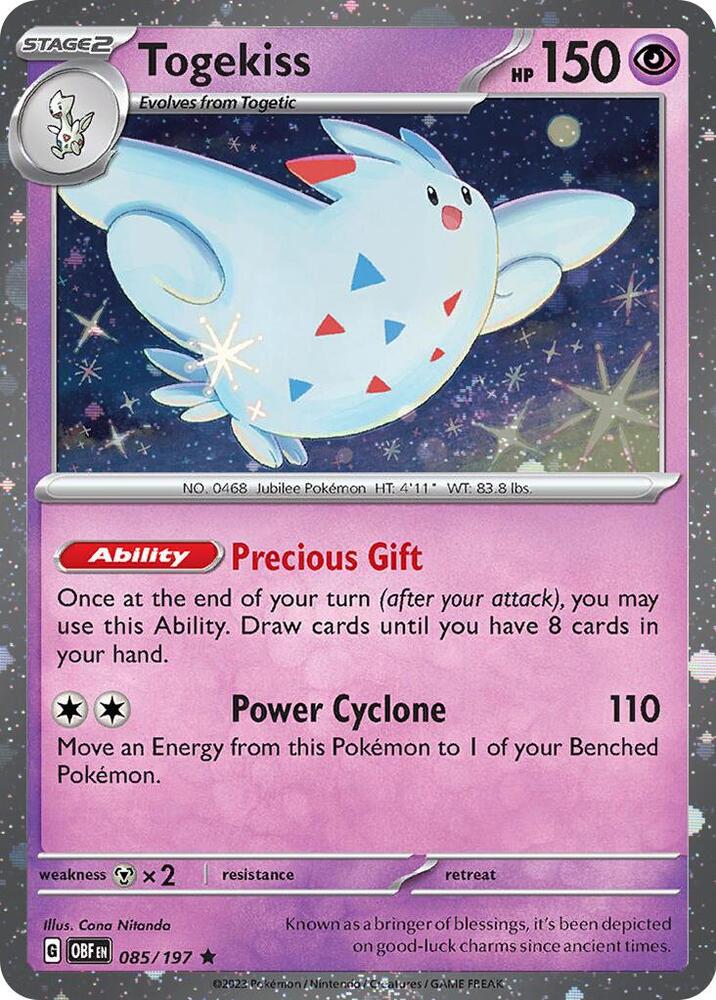 Togekiss - 085/197 (Cosmos Holo) card image