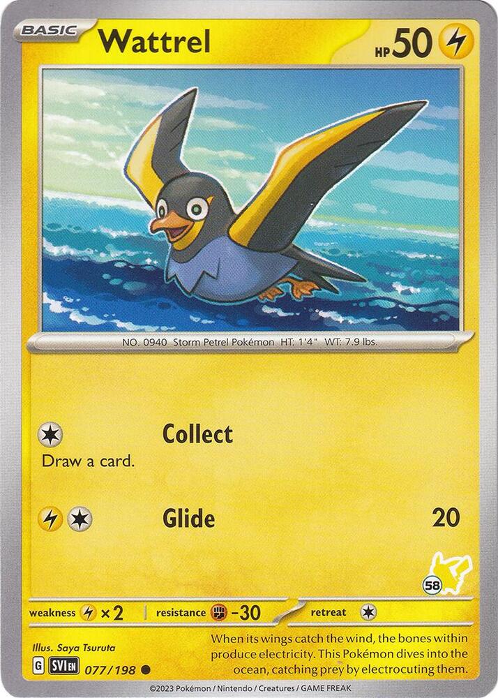 Wattrel - Pikachu 58 card image