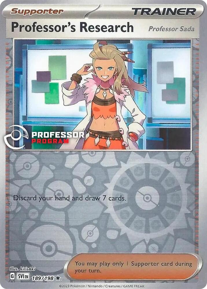 Professor's Research [Professor Sada] - 189/198 card image
