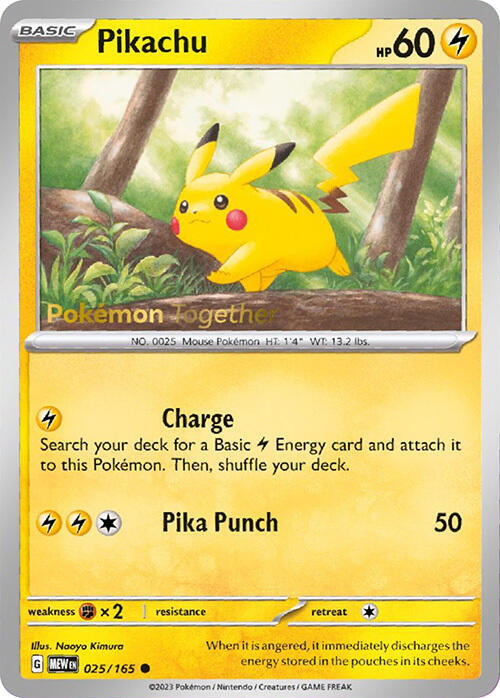Pikachu - 025/165 (Pokemon Together) card image