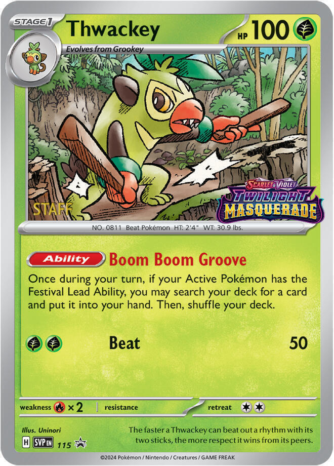 Thwackey - 115 (Prerelease) [Staff] card image