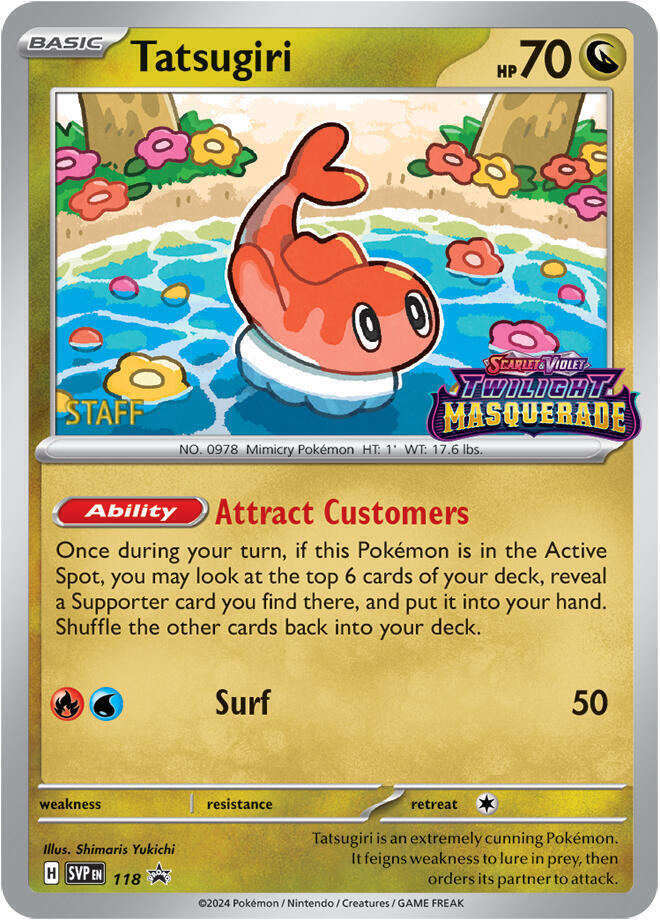 Tatsugiri - 118 (Prerelease) [Staff] card image