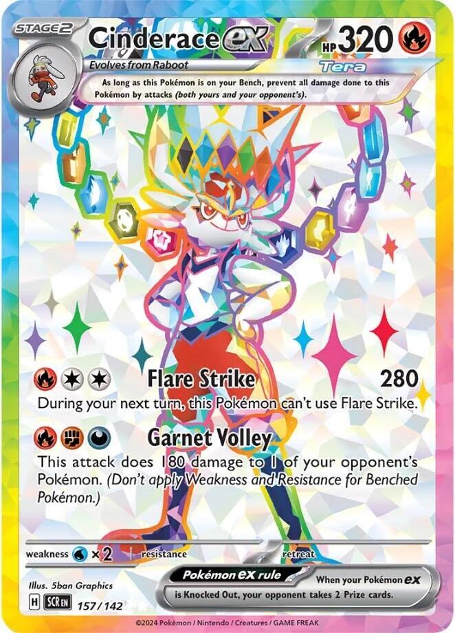 Cinderace ex - 157/142 card image